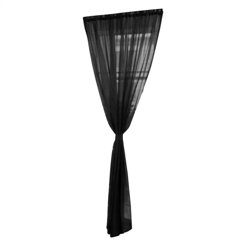 Sheer Curtain Eye-catching Window Drape Smooth Surface Washable Useful Practical Material Tulle Curtain