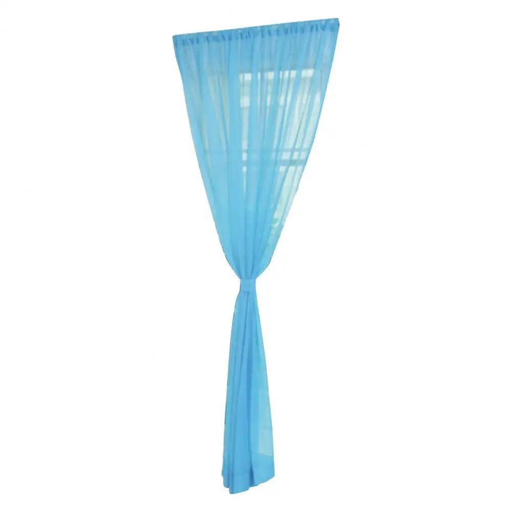 Sheer Curtain Eye-catching Window Drape Smooth Surface Washable Useful Practical Material Tulle Curtain