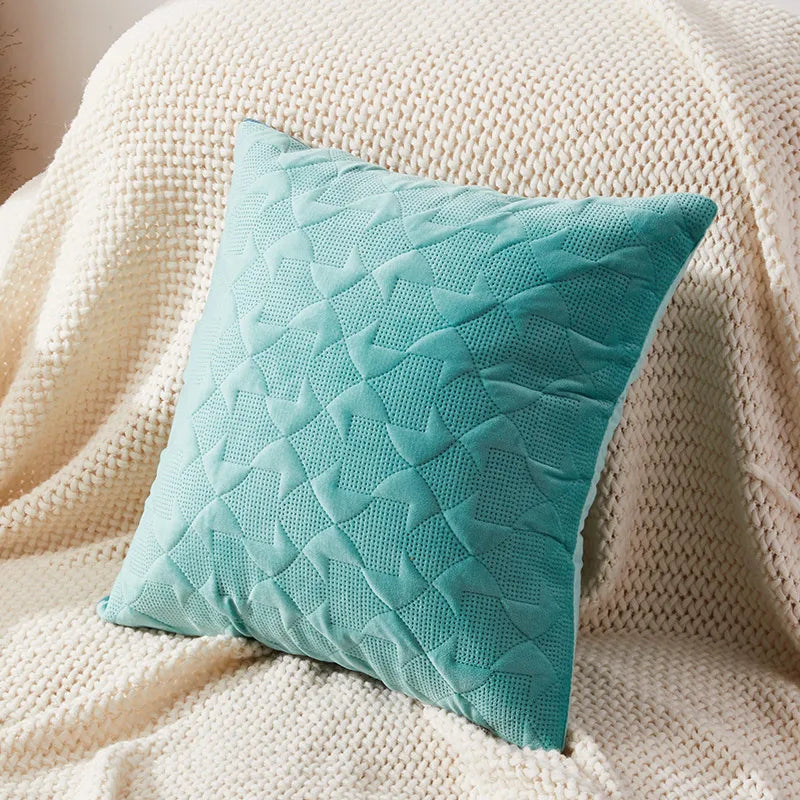Twist KnittingPlush Pillow Case Vintage Knitted Cushion Cover Simple Cushion Plush Pillowcase Headboard Back