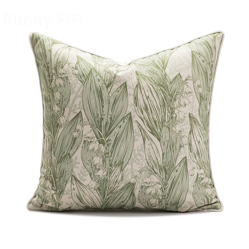 Modern and Fresh Ins Wind Matcha Green Home Living Room Sofa Window Float Pillow Throwing Pillow Simple and Light Luxury Cushion