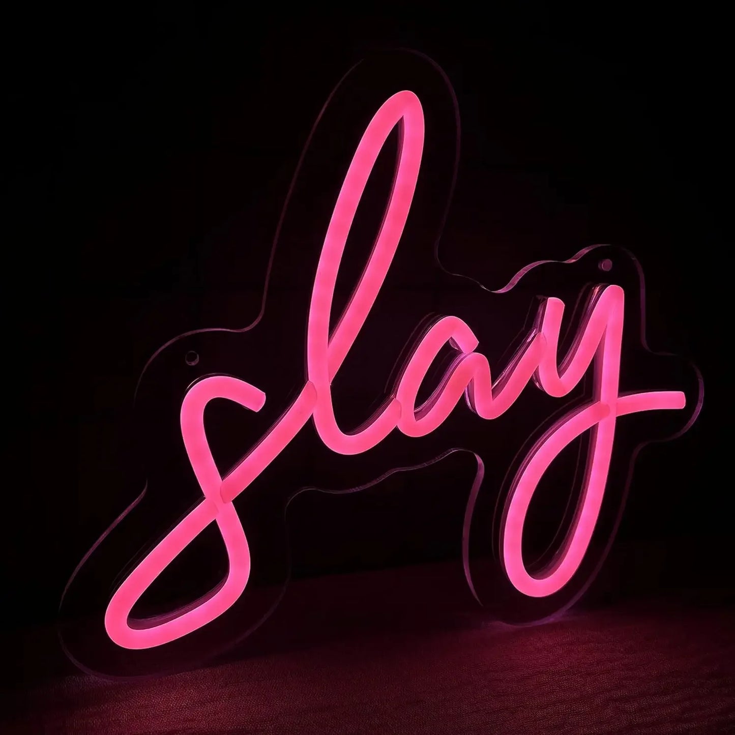 Pink Slay Neon Signs LED Neon Light Sign Light Up Neon Signs USB Powered for Bedroom Girls Room Decor Great Birthday Gifts