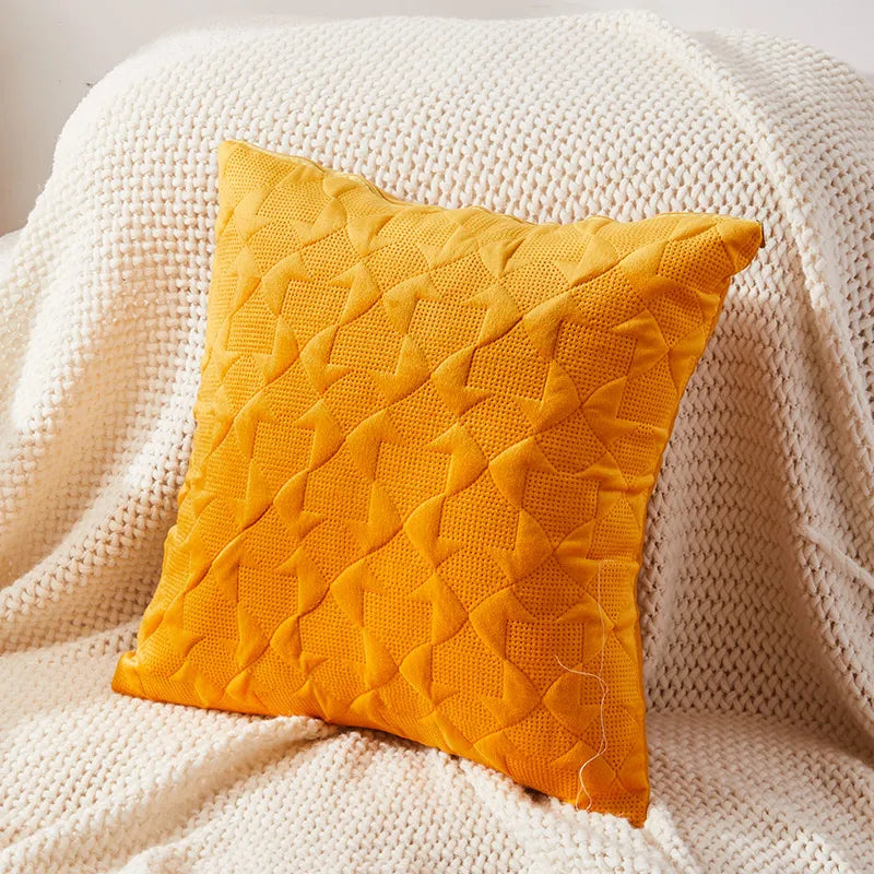 Twist KnittingPlush Pillow Case Vintage Knitted Cushion Cover Simple Cushion Plush Pillowcase Headboard Back