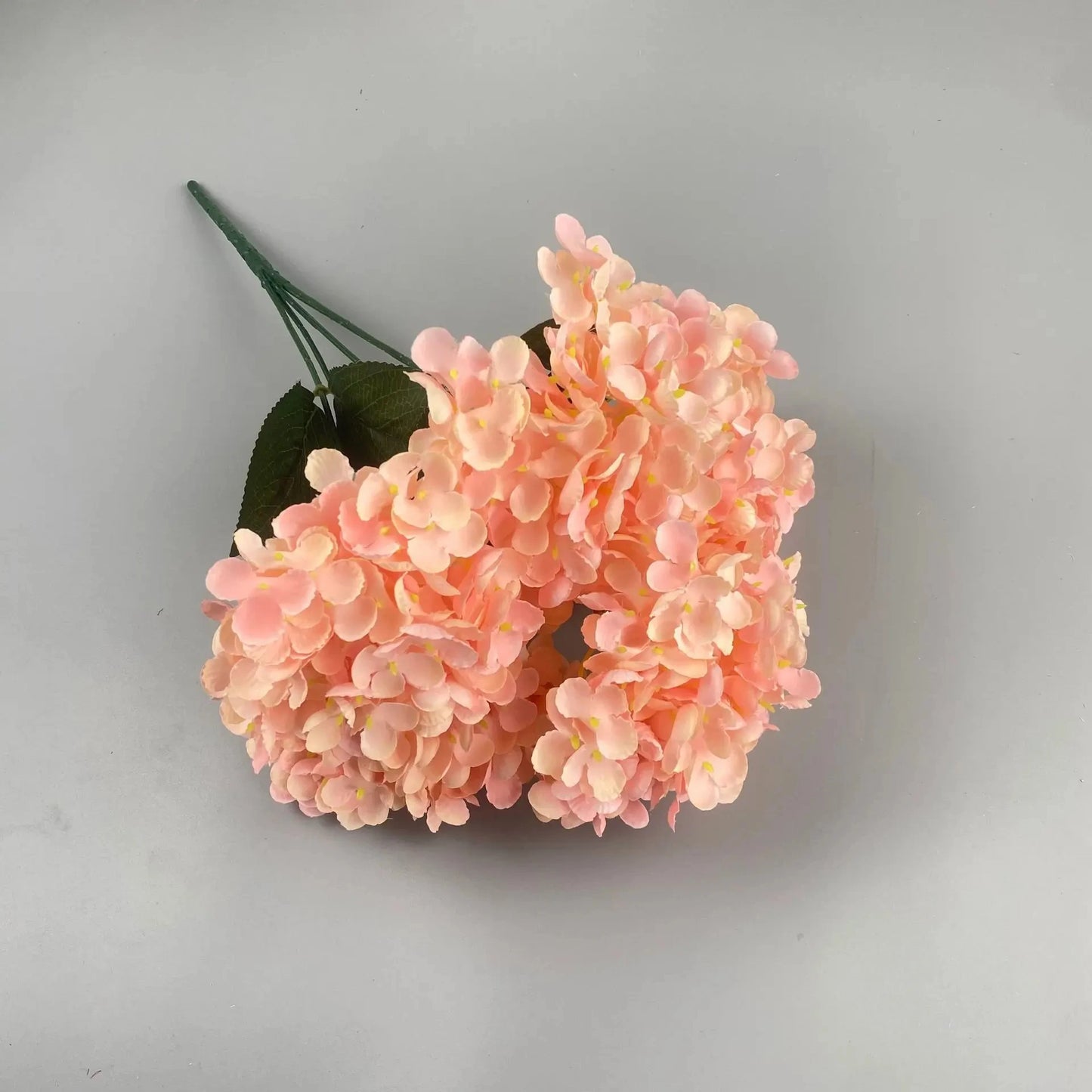 Large Size 5 Heads Artificial Flowers White Pink Hydrangea Silk DIY Wedding Bridal Bouquet Fake Flowers Home Party Decoration