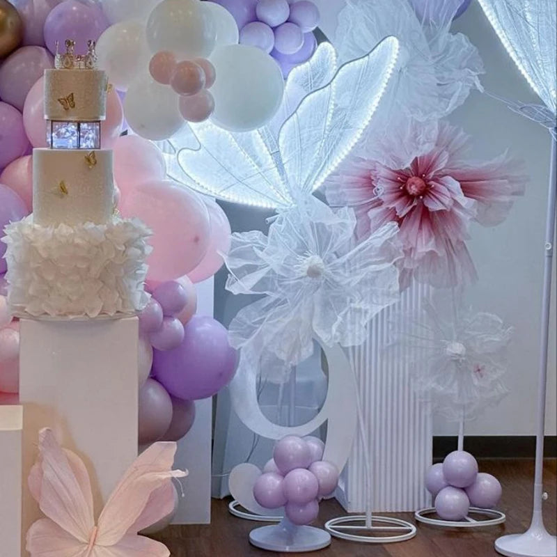 70/60/50cm Giant Gauze Flowers Artificial Poppy Flower Wedding Decoration Girl Birthday Party Props Fairy Garden Party Decor
