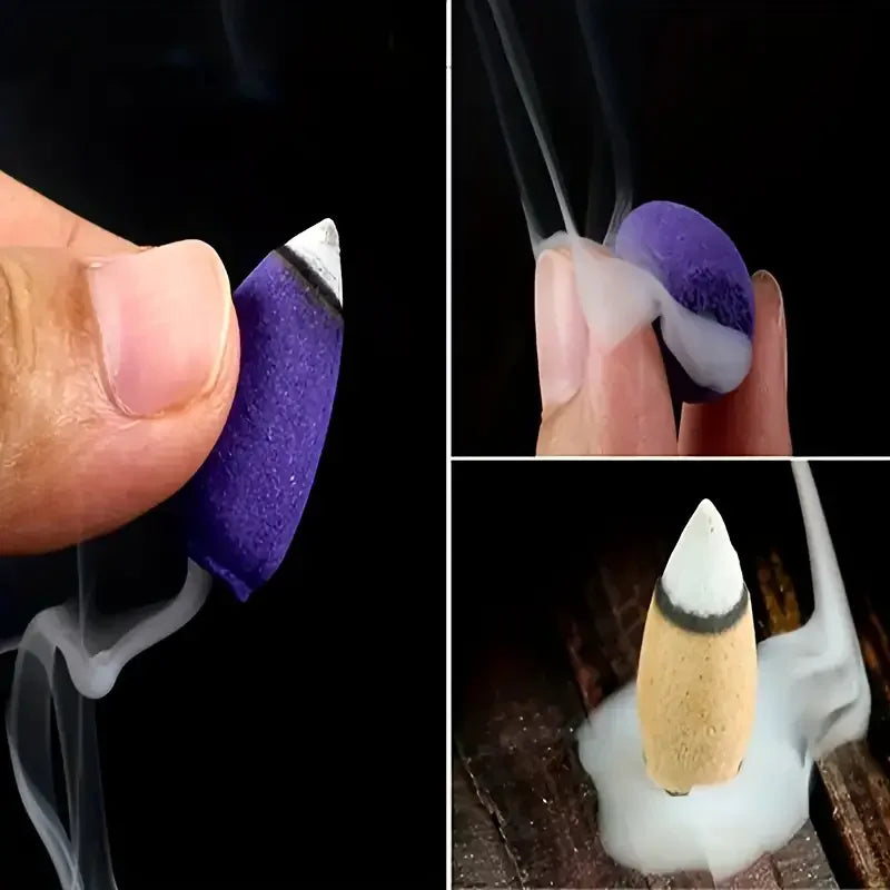 Natural backflow fragrant grain A blend of sandalwood agarwood cypress for indoor aromatherapy Backflow tower incense