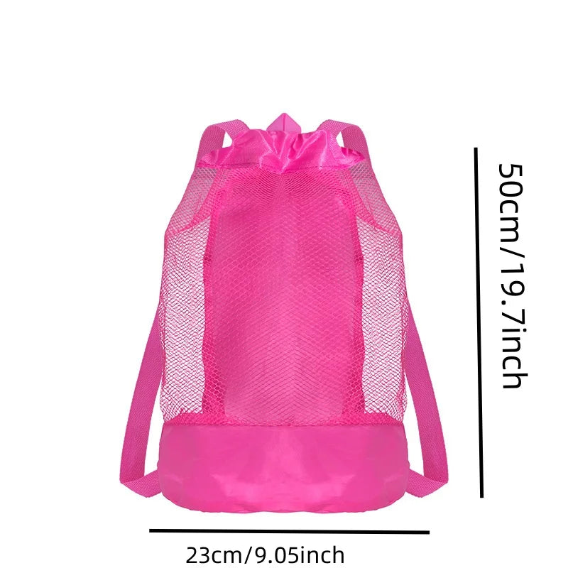 Beach storage bag,Large capacity net multifunctional travel backpack,sundries toy storage bag