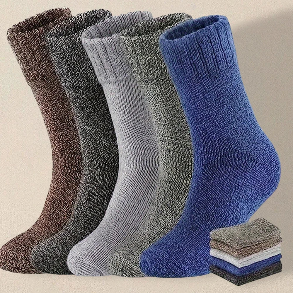 3/5/15 Pairs Men Solid Color Socks Fashionable Simple Versatile Winter Socks Are Soft Comfortable Lightweight Casual In Length