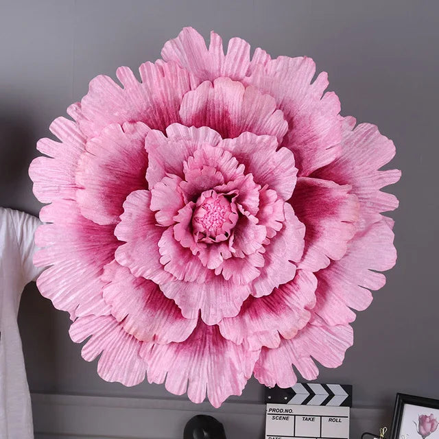 Multiple Sizes Wedding Flower Large Silk Artificial Flower Peony Head Giant Flowers For Diy Flower Background Wall Decoration