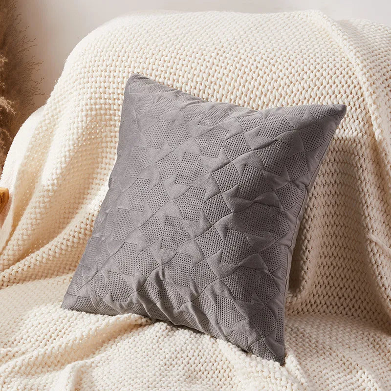 Twist KnittingPlush Pillow Case Vintage Knitted Cushion Cover Simple Cushion Plush Pillowcase Headboard Back