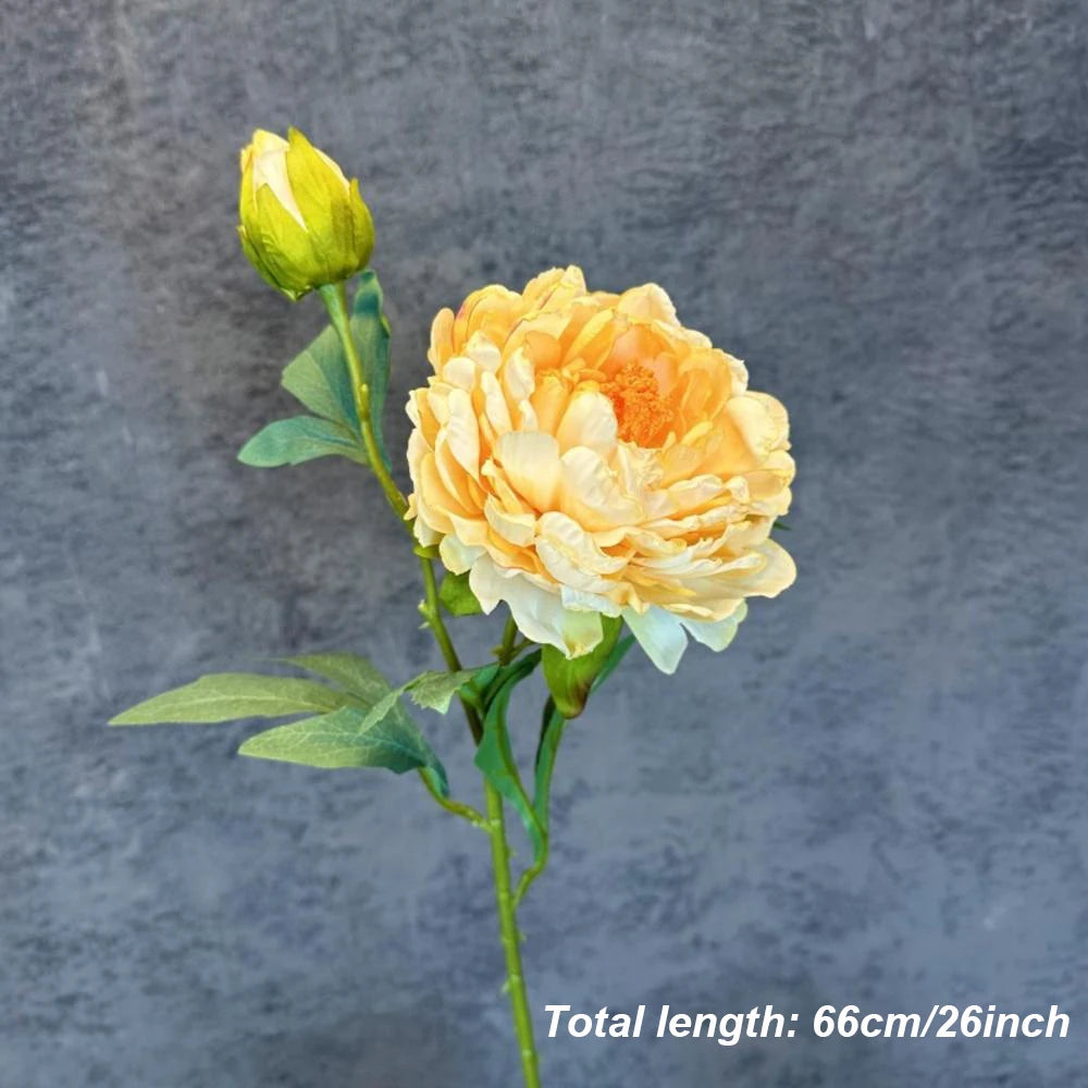 Large Silk Peony Artificial Flowers High Quality Simulation Peony European Style Fake Flowers Bouquet For Wedding Home Decor 1PC