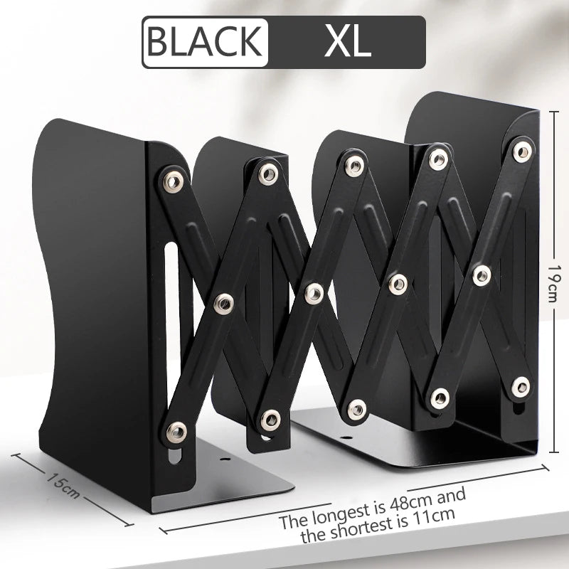 Retractable Bookends For Shelves Book Support Stand Set Adjustable Bookshelf With Pen Holder Desk Organizer Office Accessories