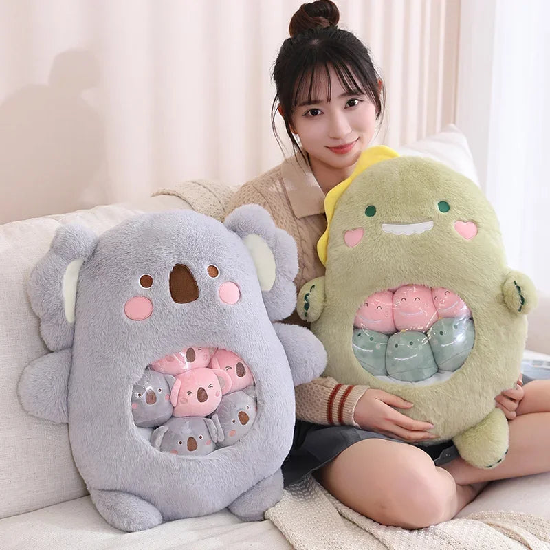 Cute Cartoon Animal Plush Toy Pillows Soft Filled Sofa Cushions Homdecors Decorations Living Room Pillows Holiday Gifts