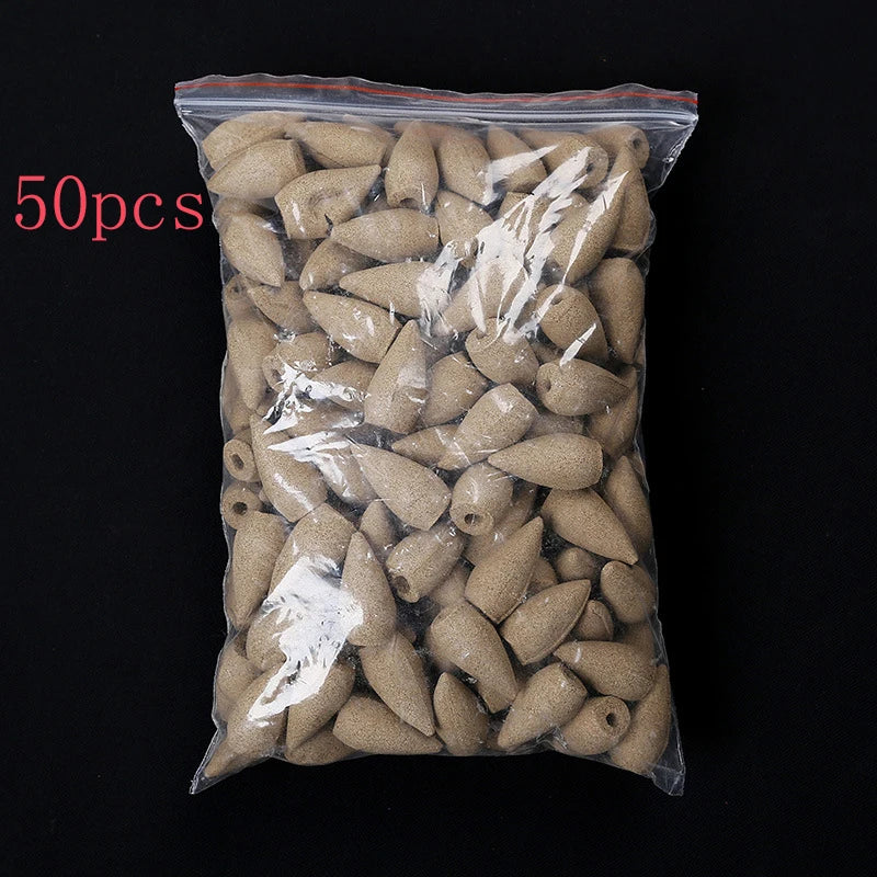 Natural backflow fragrant grain A blend of sandalwood agarwood cypress for indoor aromatherapy Backflow tower incense