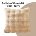 Twist KnittingPlush Pillow Case Vintage Knitted Cushion Cover Simple Cushion Plush Pillowcase Headboard Back