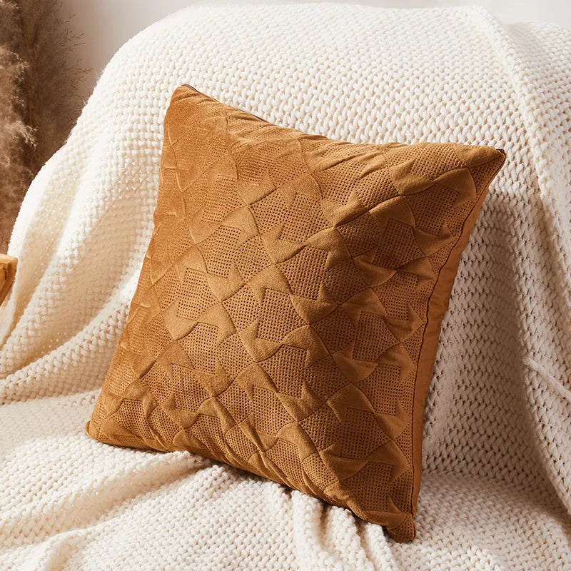 Twist KnittingPlush Pillow Case Vintage Knitted Cushion Cover Simple Cushion Plush Pillowcase Headboard Back