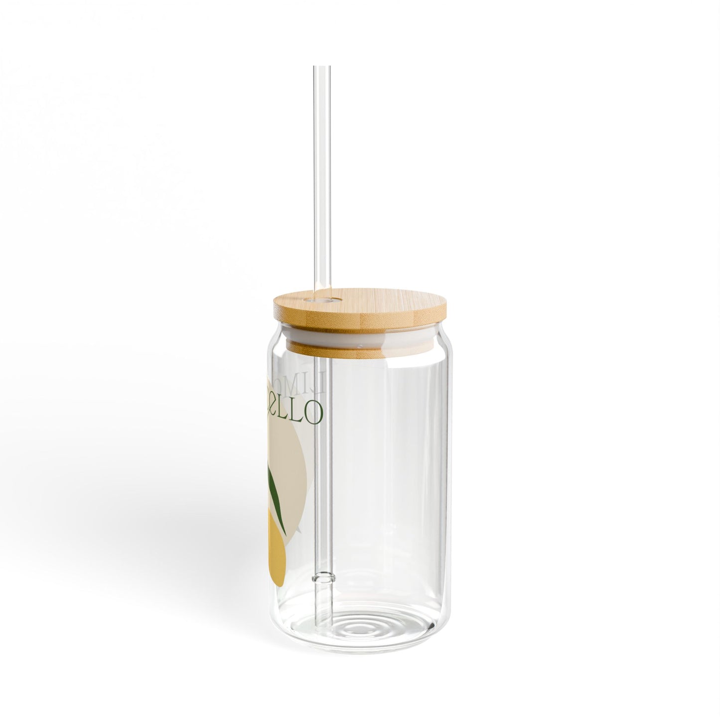 Limoncello Sipper Glass with Bamboo Lid - 16oz