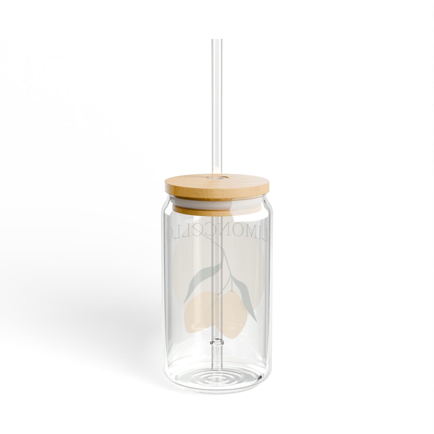 Limoncello Sipper Glass with Bamboo Lid - 16oz
