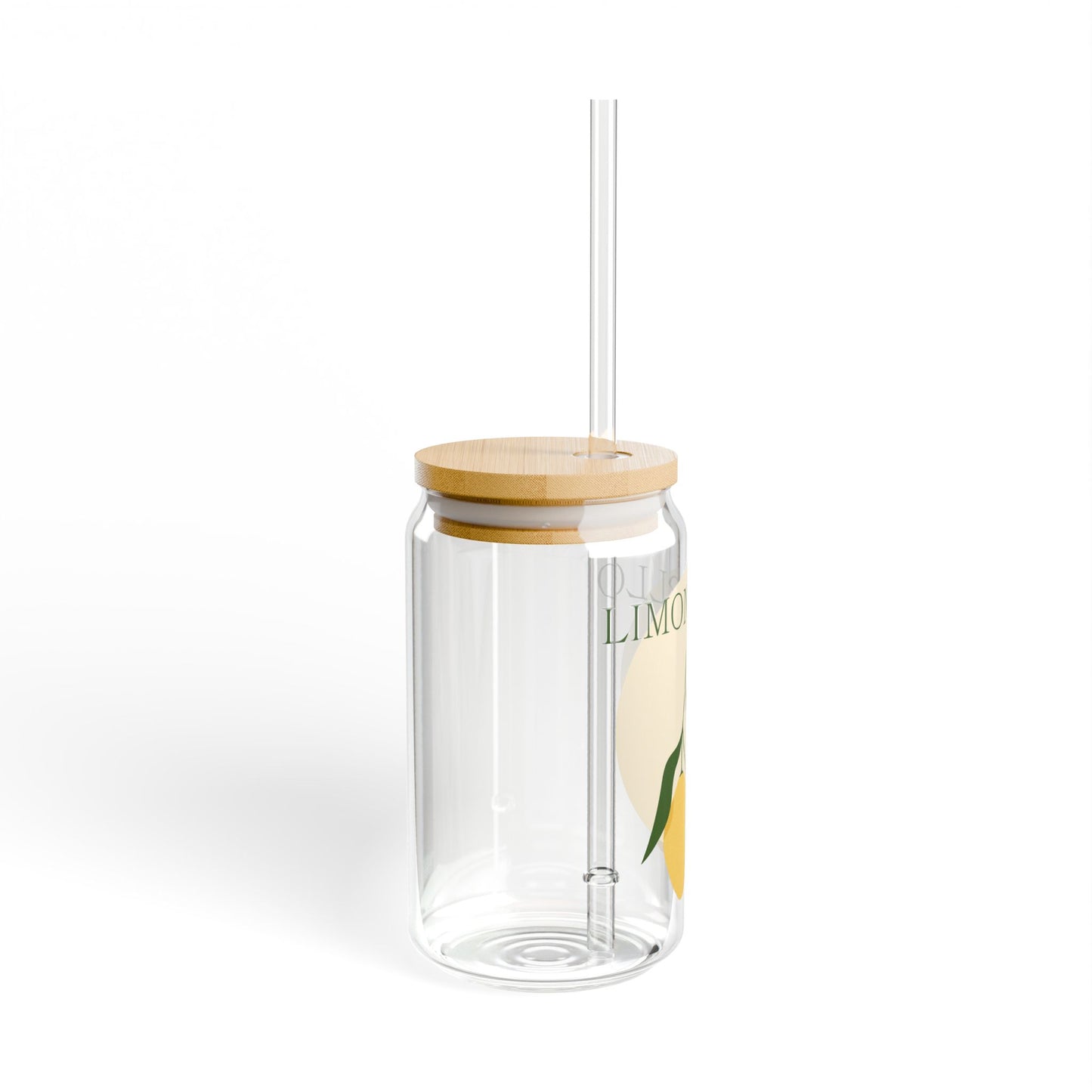 Limoncello Sipper Glass with Bamboo Lid - 16oz