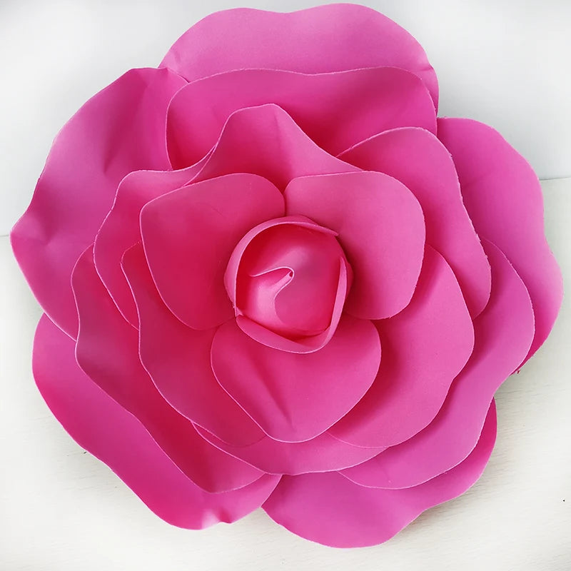 Large Foam Fake Flowers Artificial Roses Set of European Style Wedding Flower Wall Wedding Window Background Layout