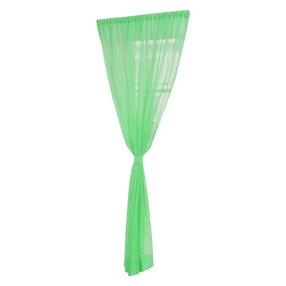 Sheer Curtain Eye-catching Window Drape Smooth Surface Washable  Useful Practical Material Tulle Curtain