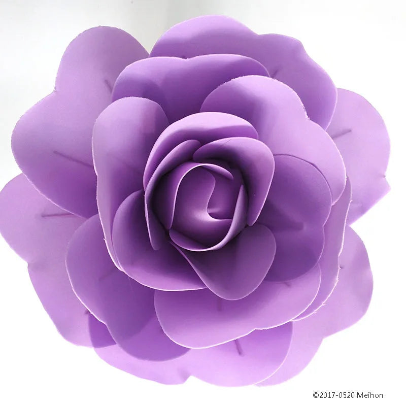 Large Foam Fake Flowers Artificial Roses Set of European Style Wedding Flower Wall Wedding Window Background Layout