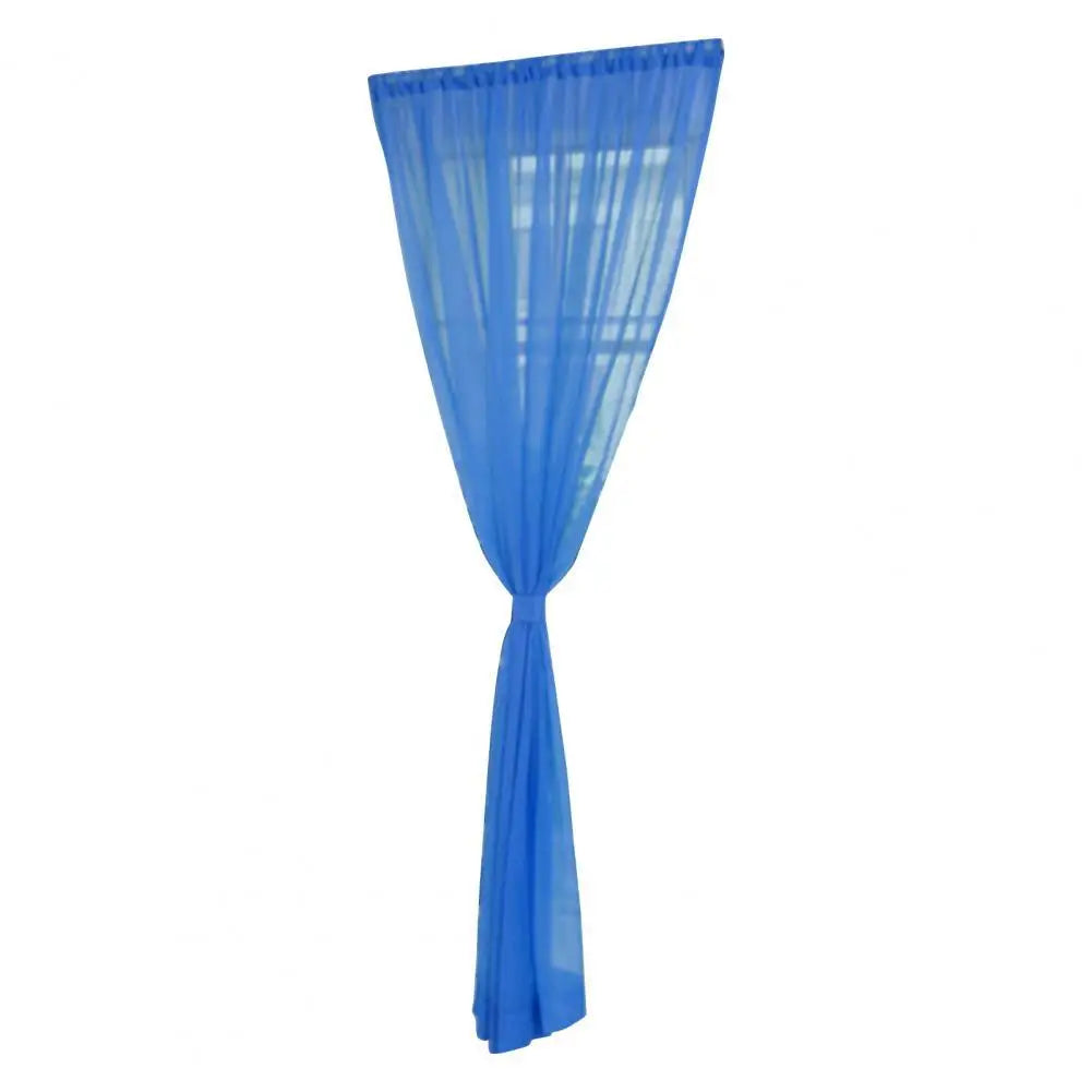 Sheer Curtain Eye-catching Window Drape Smooth Surface Washable  Useful Practical Material Tulle Curtain
