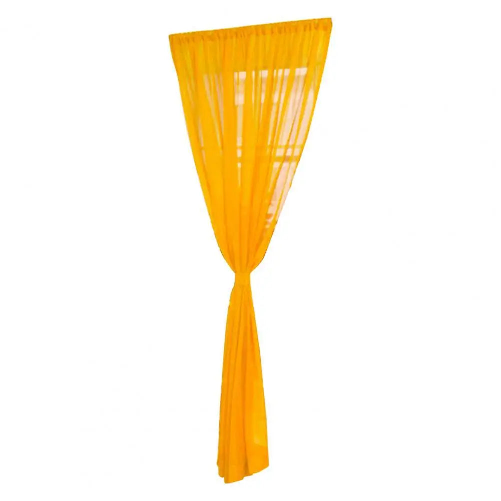 Sheer Curtain Eye-catching Window Drape Smooth Surface Washable  Useful Practical Material Tulle Curtain