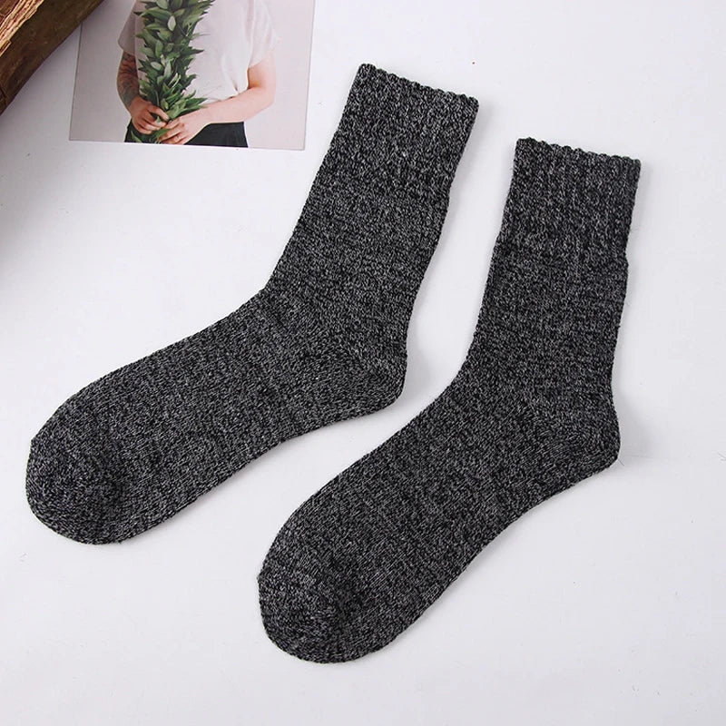 New 5 Pair/Lot Men's Wool Socks Stripe Casual comfortable Calcetines Hombre Thick Winter keep warm  Male High Quality