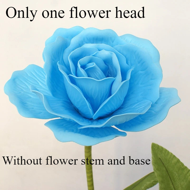 Large Artificial Flowers Wedding Party Decoration PE Flowers Wedding Decoration Rose Flower Window Display Garden Home Decor