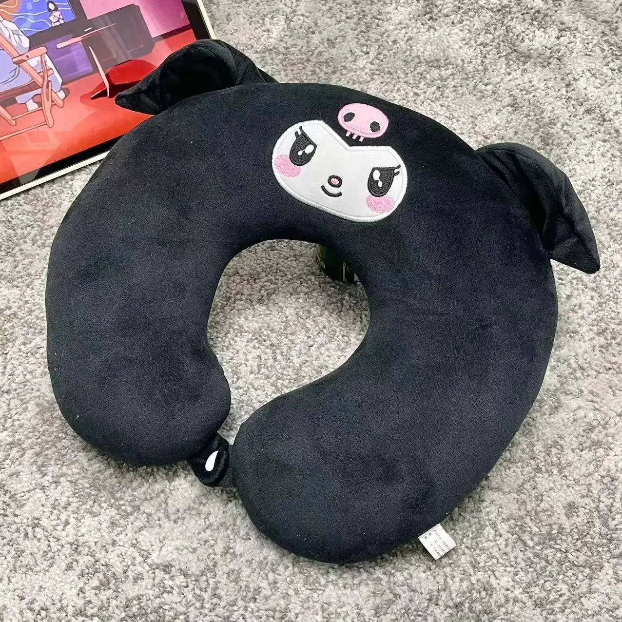 Cinnamoroll Pochacco Hangyodon Kawaii U-shaped Pillow Sanrio Plush Neck Cushion Office Students Sleeping Portable Travel Pillows