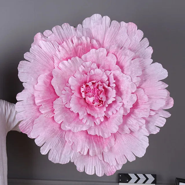 Multiple Sizes Wedding Flower Large Silk Artificial Flower Peony Head Giant Flowers For Diy Flower Background Wall Decoration