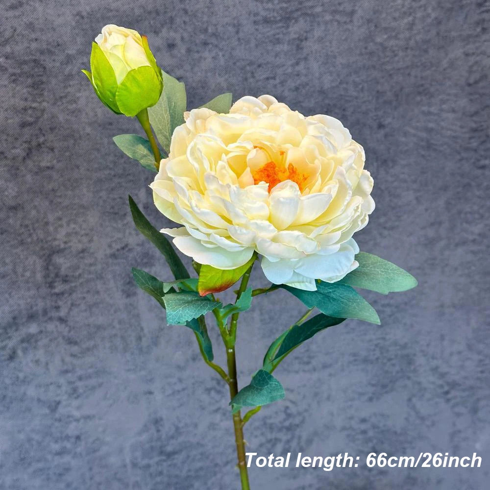 Large Silk Peony Artificial Flowers High Quality Simulation Peony European Style Fake Flowers Bouquet For Wedding Home Decor 1PC