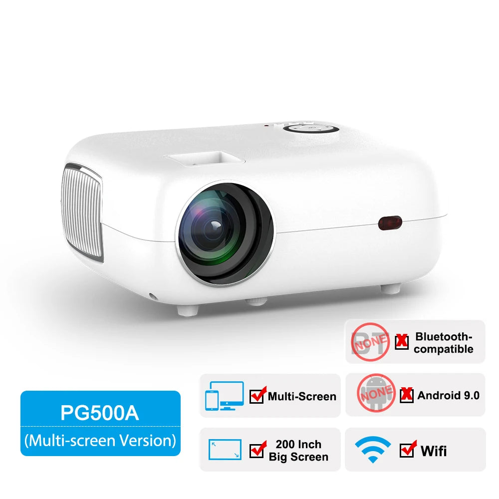 Progaga PG500 Beamer Portable Projector Real 1080P Full HD 200 Inch 6000 Lumens Wifi Support 2K 4K Home Projector Beamer