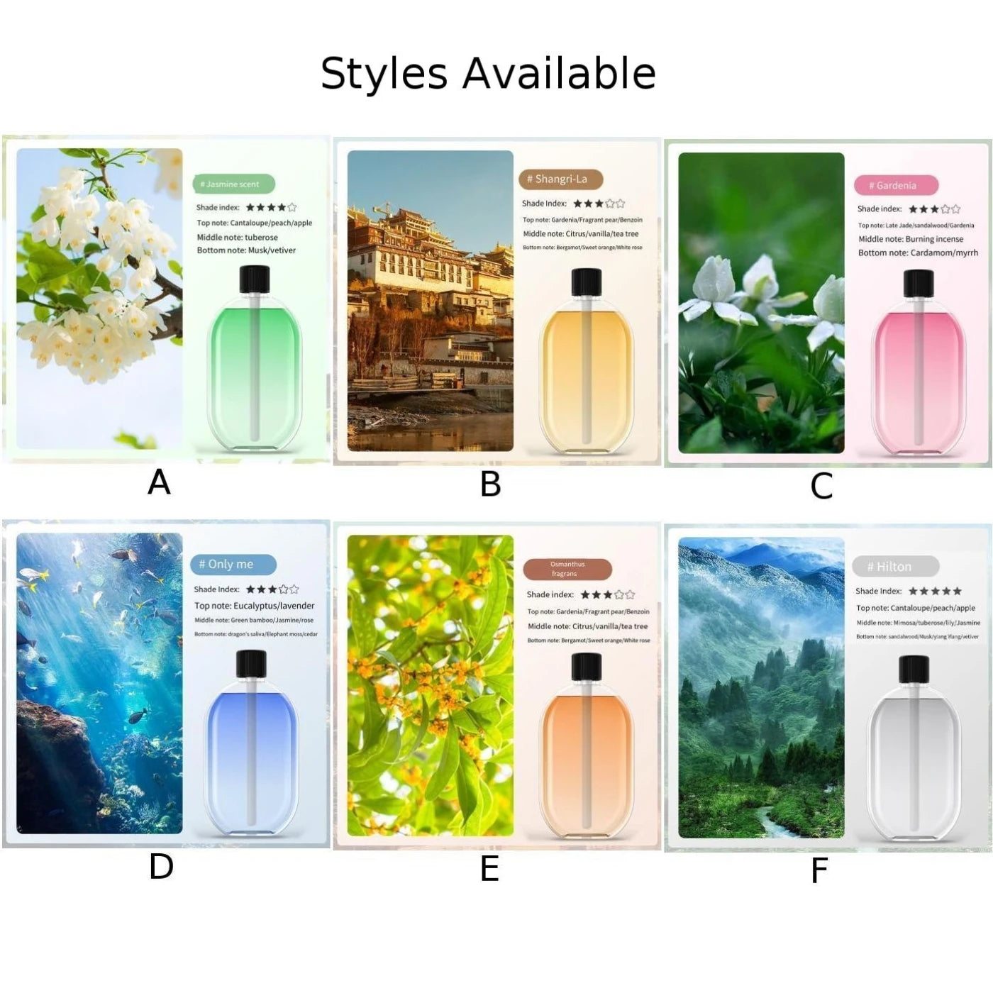 40ml Aromatherapy Essential Oil Plant Extract Natural Flower Room Lasting Fragrance Air Humidifier Freshener Auto Fragrance