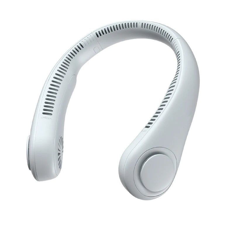 Mini Neck Portable Bladeless Fan Rechargeable Leafless Hanging Fans Air Cooler Cooling Wearable Neckband Fans