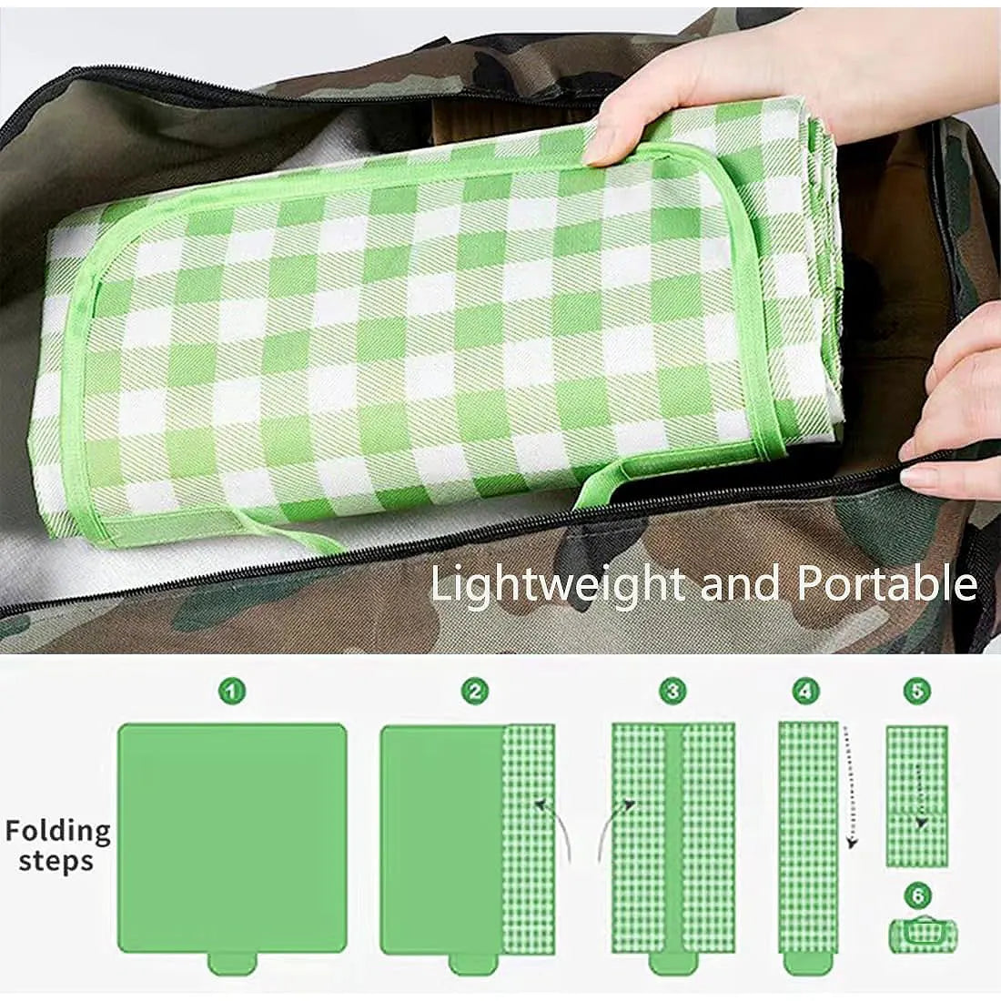 1pcs，Ultra large picnic blanket, portable waterproof picnic blanket, beach checkered picnic mat, camping lawn picnic blanket