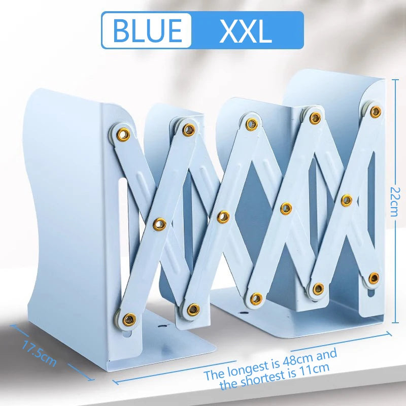 Retractable Bookends For Shelves Book Support Stand Set Adjustable Bookshelf With Pen Holder Desk Organizer Office Accessories