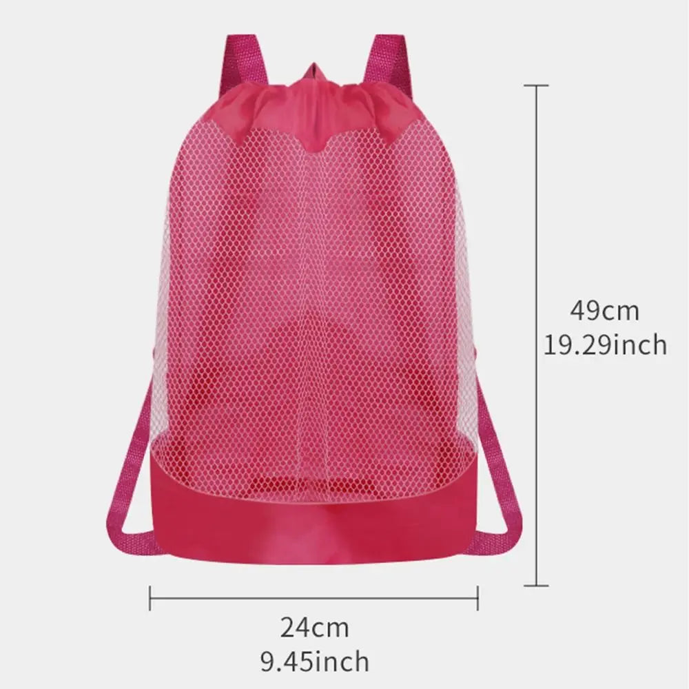 Waterproof Bags Large Capacity Beach Bag Foldable Portable Swimming Backpack Breathable Fast Dry Beach Toy Baskets Beach Trips