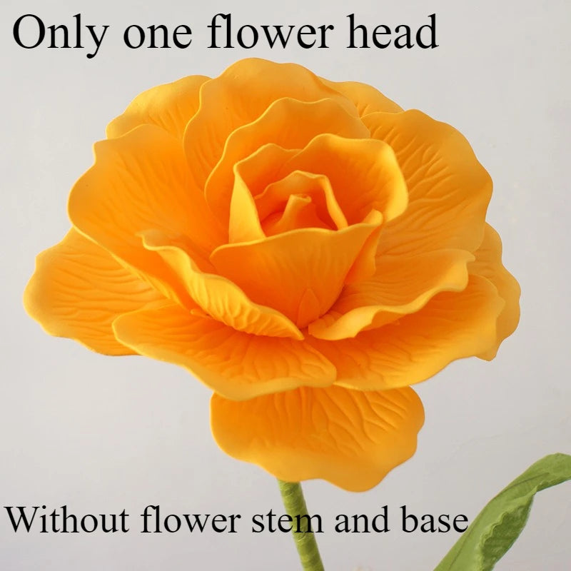 Large Artificial Flowers Wedding Party Decoration PE Flowers Wedding Decoration Rose Flower Window Display Garden Home Decor