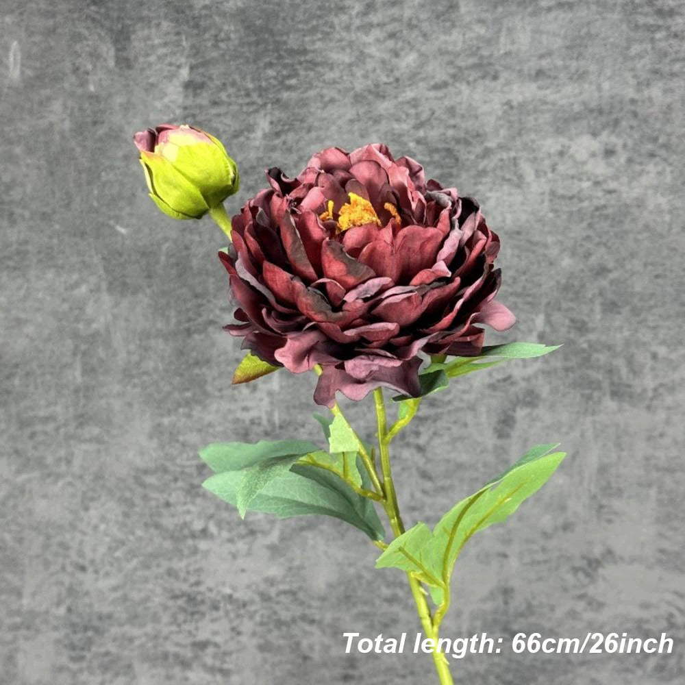 Large Silk Peony Artificial Flowers High Quality Simulation Peony European Style Fake Flowers Bouquet For Wedding Home Decor 1PC