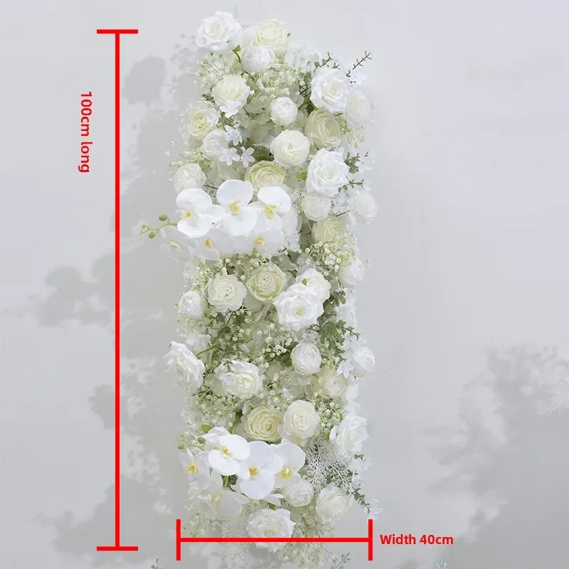 Giant Flower Hydrangea Rose Baby's Breath Garland for Wedding Backdrop Table Decor and Hanging Arrangements