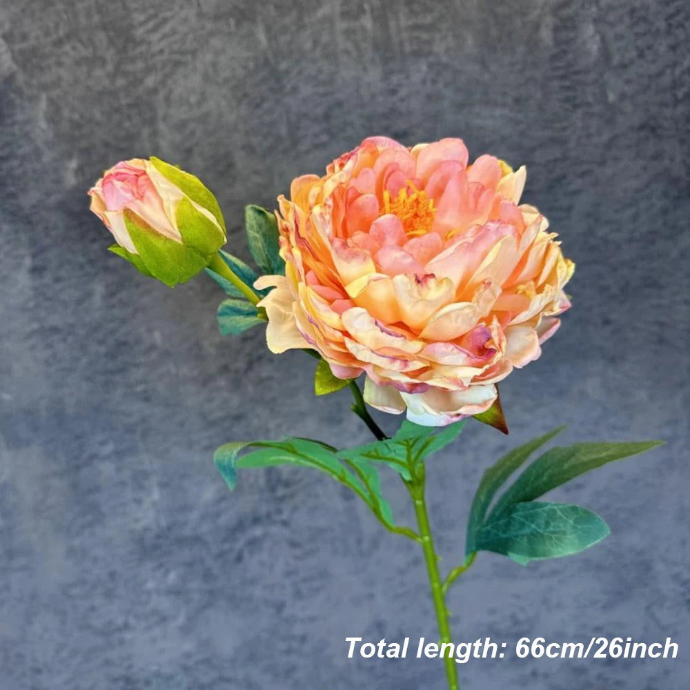 Large Silk Peony Artificial Flowers High Quality Simulation Peony European Style Fake Flowers Bouquet For Wedding Home Decor 1PC
