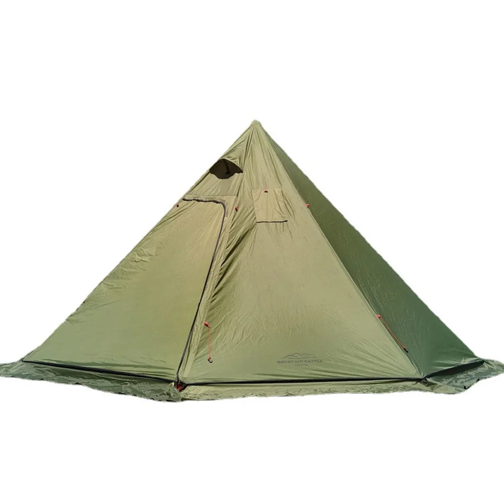 4-6 People Tipi Hot Tent with Stove Jack Camping Pyramid Teepee Tent for Camping Backpacking Hiking Teepee Tent with Stove Hole