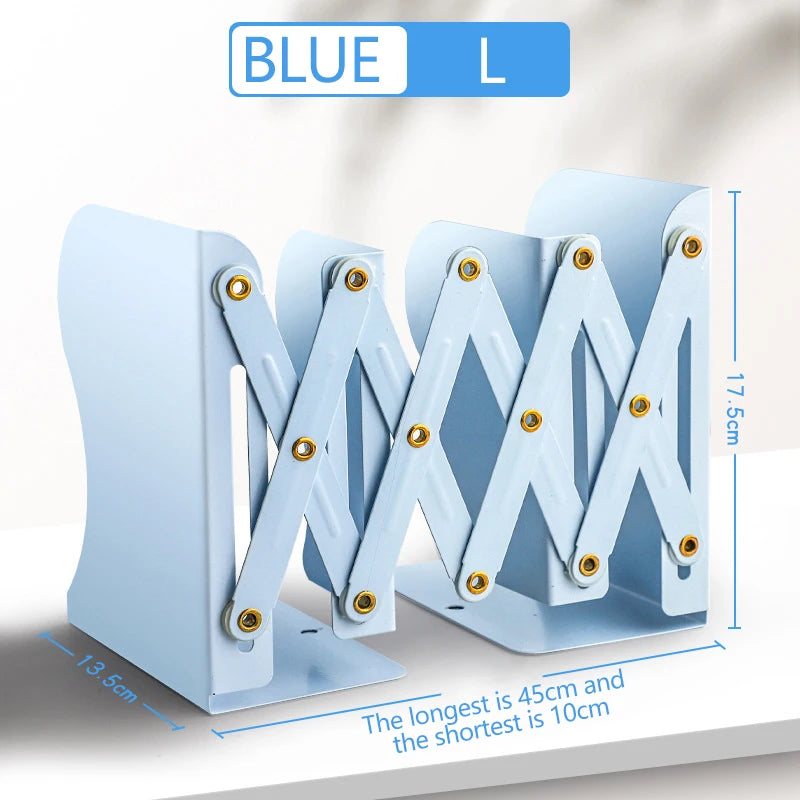 Retractable Bookends For Shelves Book Support Stand Set Adjustable Bookshelf With Pen Holder Desk Organizer Office Accessories