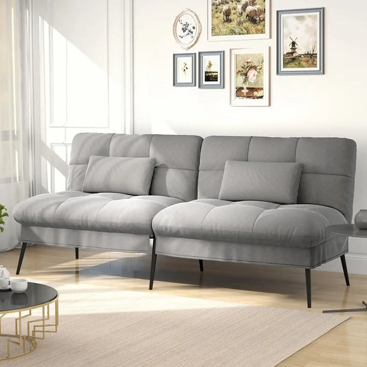 Cloud Comfort Convertible Futon Sofa Bed, Gray