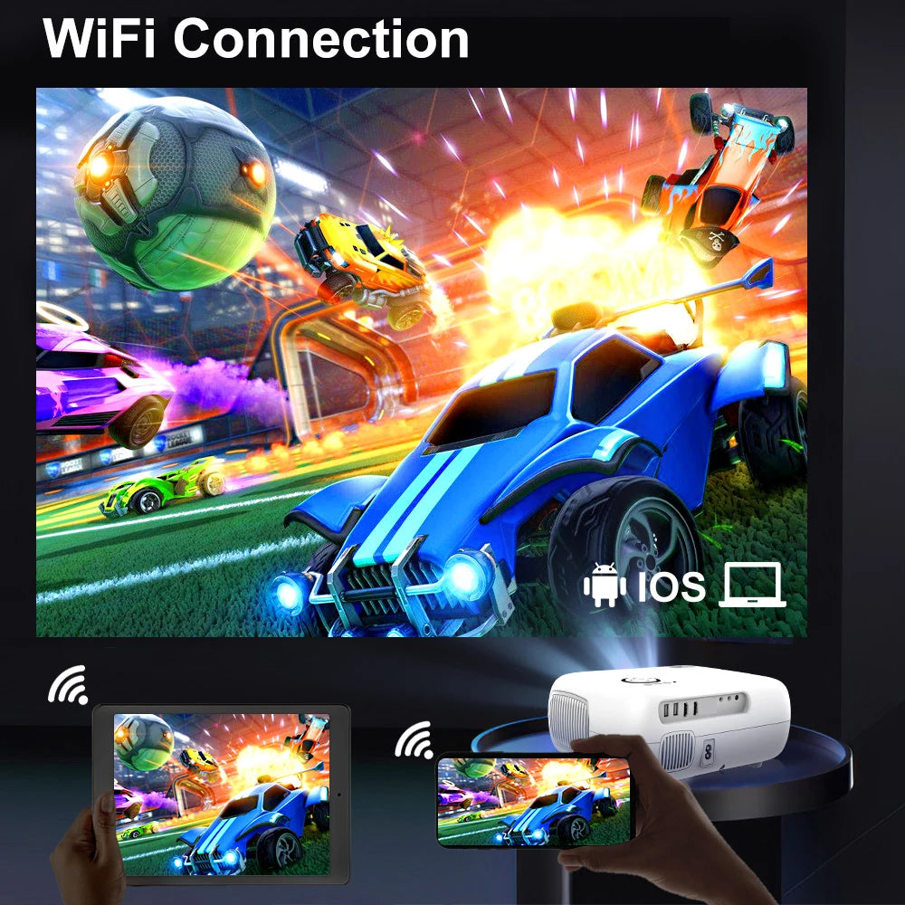 Progaga PG500 Beamer Portable Projector Real 1080P Full HD 200 Inch 6000 Lumens Wifi Support 2K 4K Home Projector Beamer