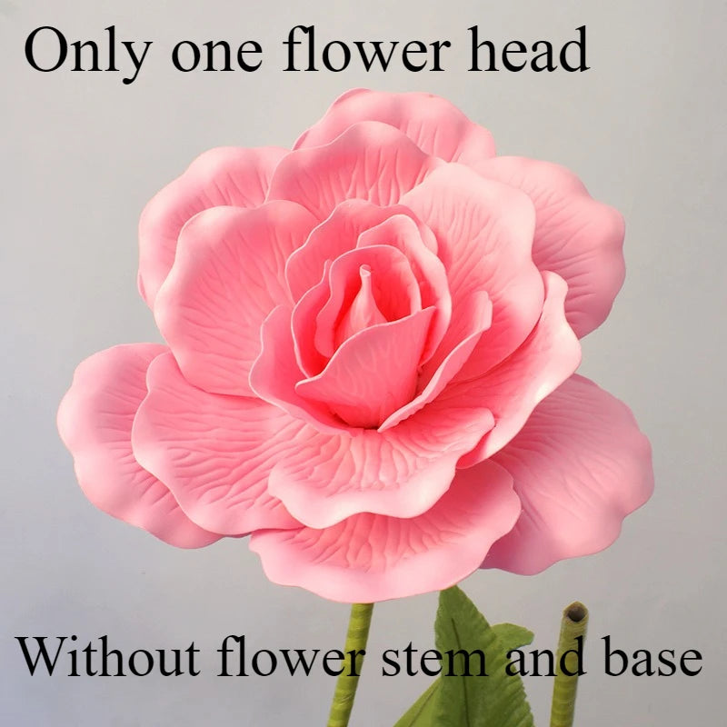 Large Artificial Flowers Wedding Party Decoration PE Flowers Wedding Decoration Rose Flower Window Display Garden Home Decor