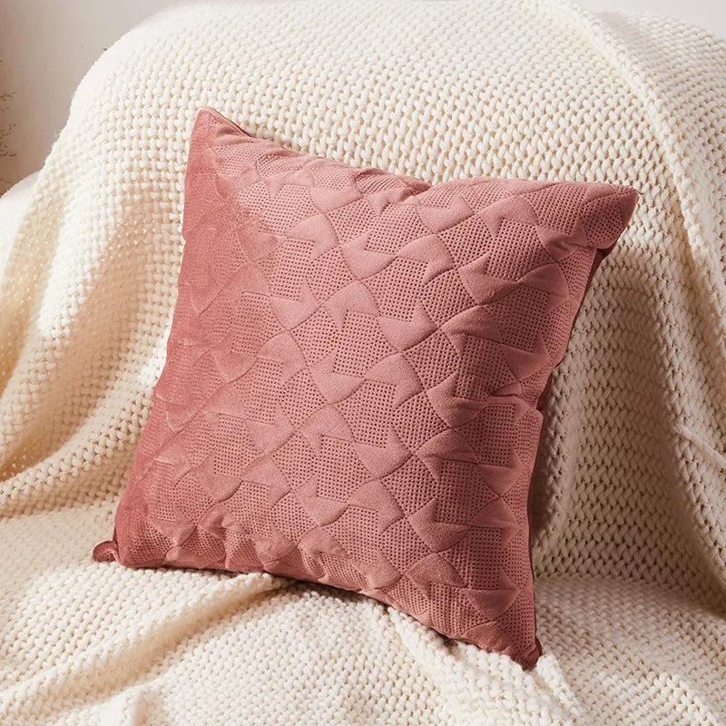 Twist KnittingPlush Pillow Case Vintage Knitted Cushion Cover Simple Cushion Plush Pillowcase Headboard Back