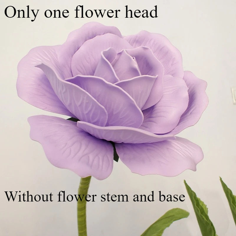 Large Artificial Flowers Wedding Party Decoration PE Flowers Wedding Decoration Rose Flower Window Display Garden Home Decor