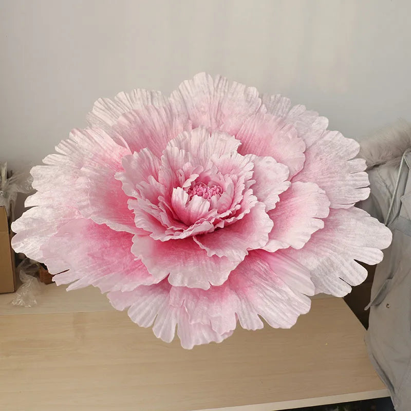 Multiple Sizes Wedding Flower Large Silk Artificial Flower Peony Head Giant Flowers For Diy Flower Background Wall Decoration
